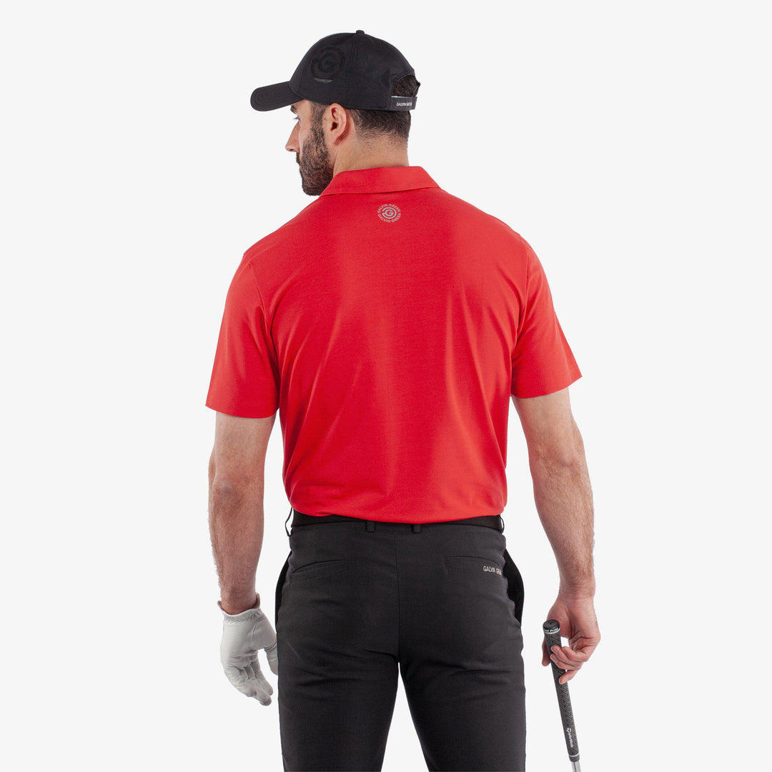 Marcelo is a Breathable short sleeve golf shirt for Men in the color Red(4)