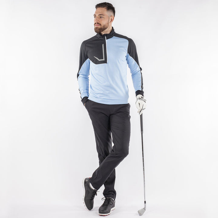 Daxton is a Insulating golf mid layer for Men in the color Amazing Blue(6)