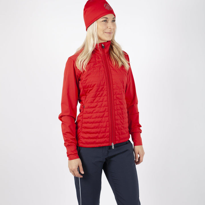 Lorene is a Windproof and water repellent golf jacket for Women in the color Red(2)