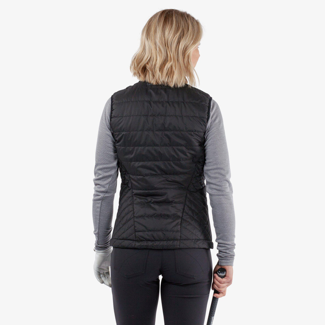 Lene is a Windproof and water repellent golf vest for Women in the color Black(5)