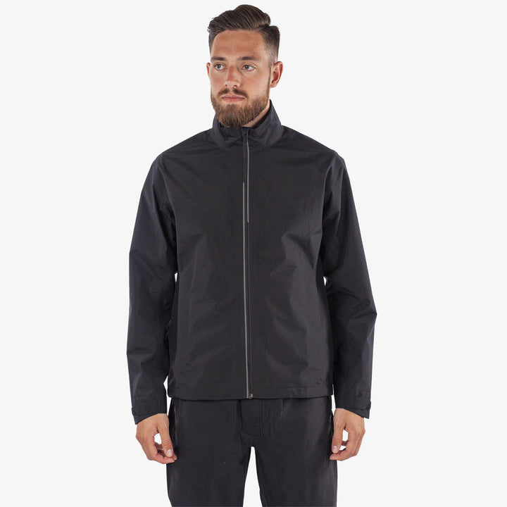 Arvin Waterproof golf jacket Black/Sharkskin – Galvin Green