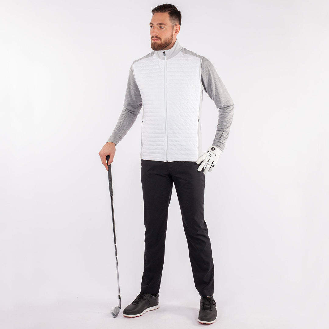 Louie is a Windproof and water repellent golf vest for Men in the color White(3)