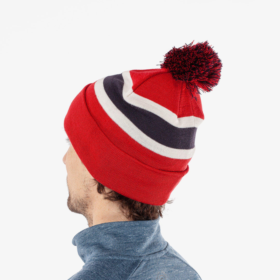 Leighton is a Insulating golf hat in the color Navy/Red/White(3)