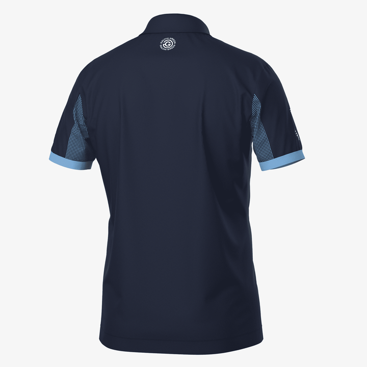 Mills is a Breathable short sleeve golf shirt for Men in the color Navy/Alaskan Blue(7)