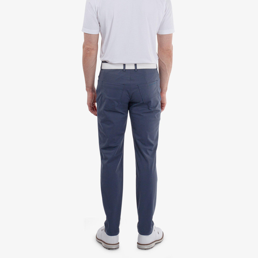 Norris is a Breathable golf pants for Men in the color Navy melange(4)