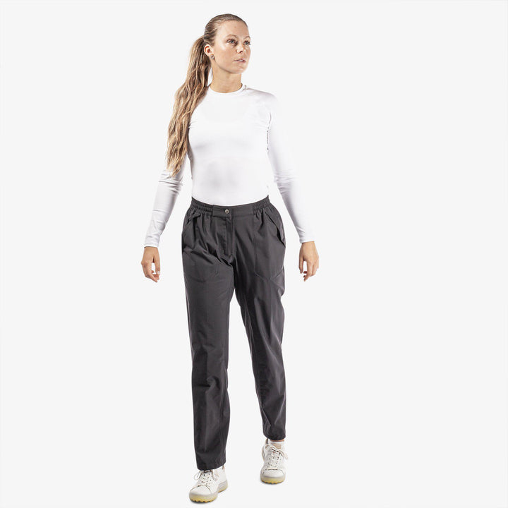 Alina is a Waterproof golf pants for Women in the color Black(2)