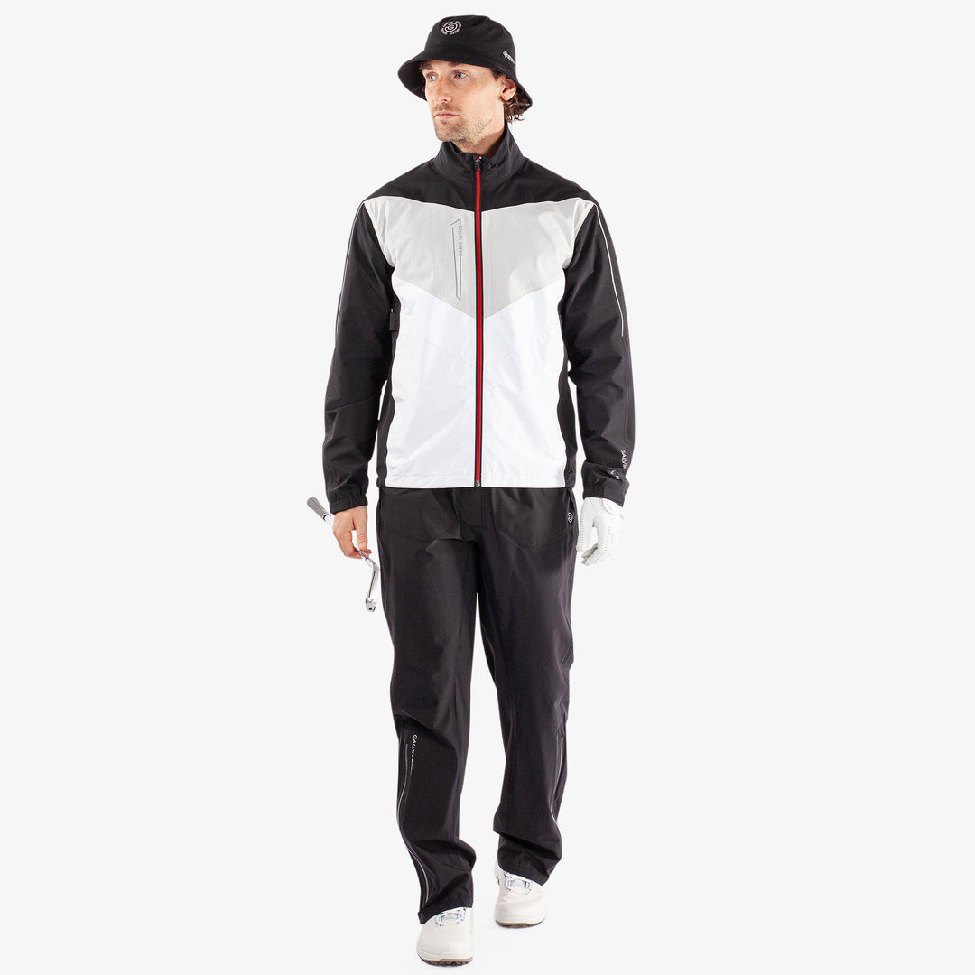 Armstrong is a Waterproof golf jacket for Men in the color Black/White/Red(2)
