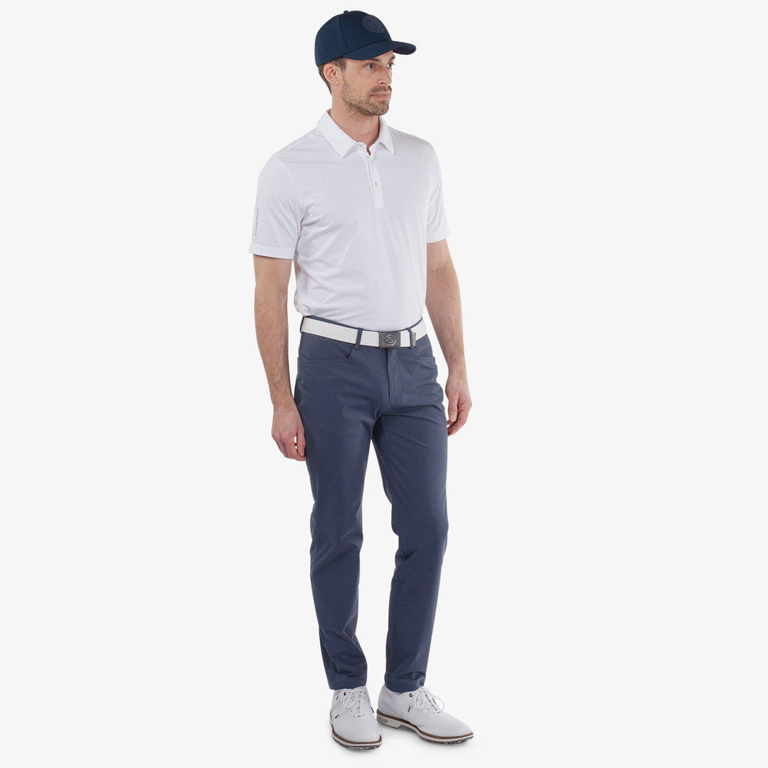Norris is a Breathable golf pants for Men in the color Navy melange(2)