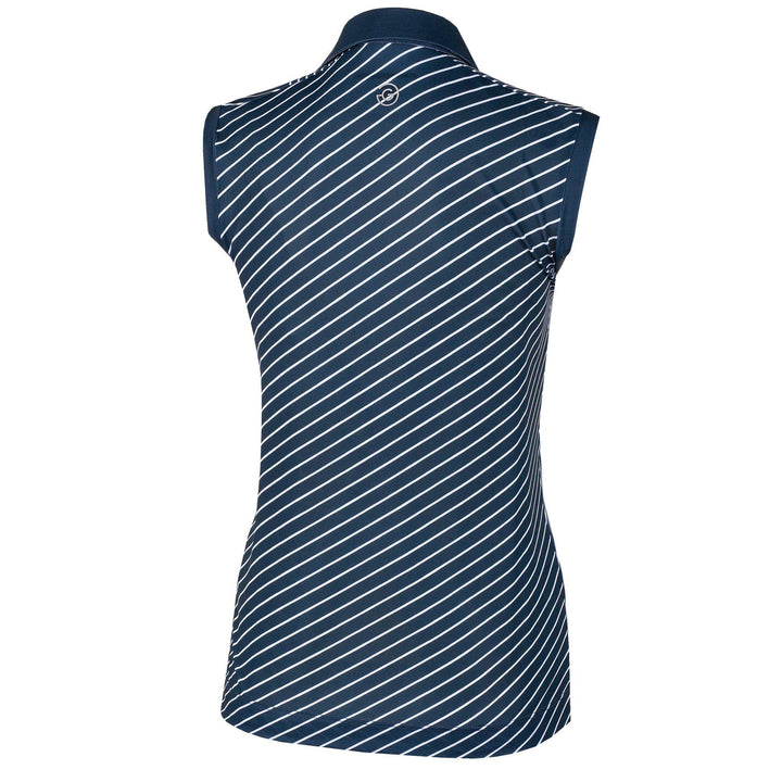 Mira is a Breathable sleeveless golf shirt for Women in the color Navy(5)