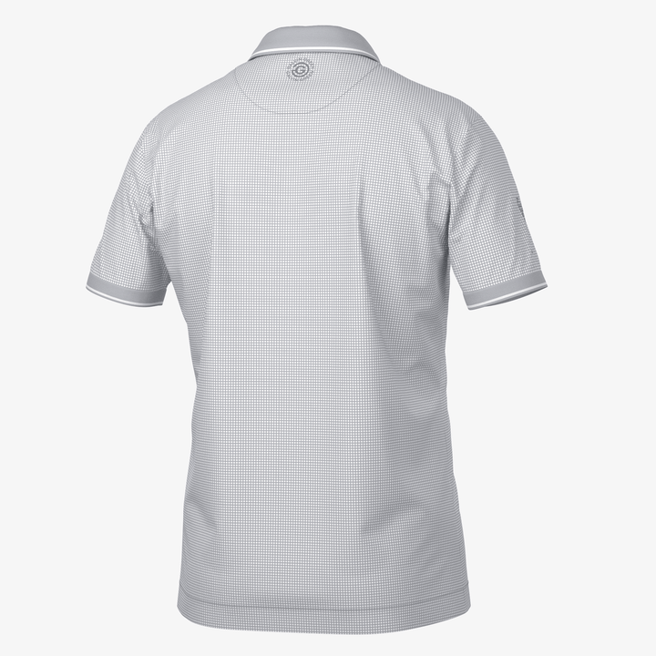Miller is a Breathable short sleeve golf shirt for Men in the color White/Cool Grey(7)