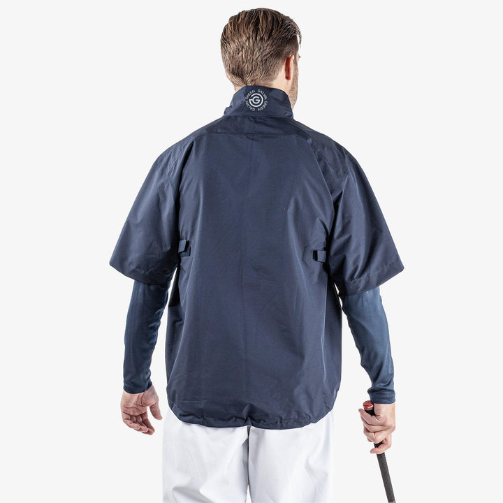 Axl is a Waterproof short sleeve golf jacket for Men in the color Blue/Navy/White(4)