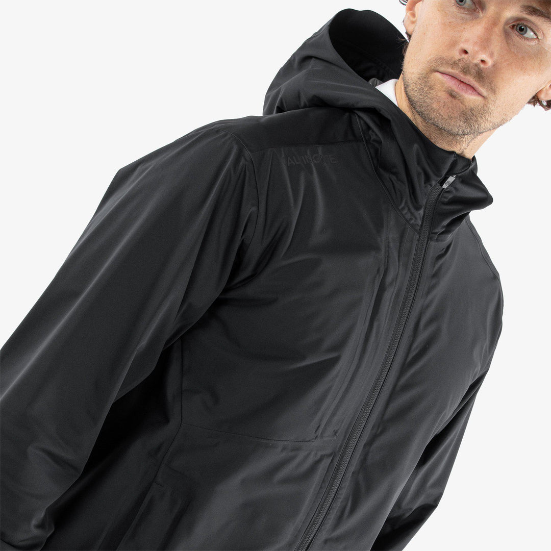 Amos is a Waterproof golf jacket for Men in the color Black(3)