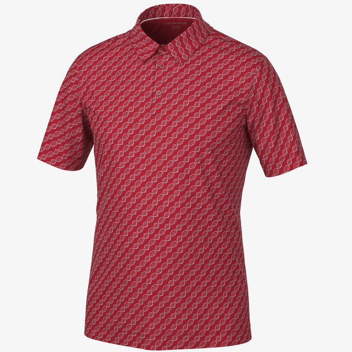 Marcus is a Breathable short sleeve golf shirt for Men in the color Red(0)