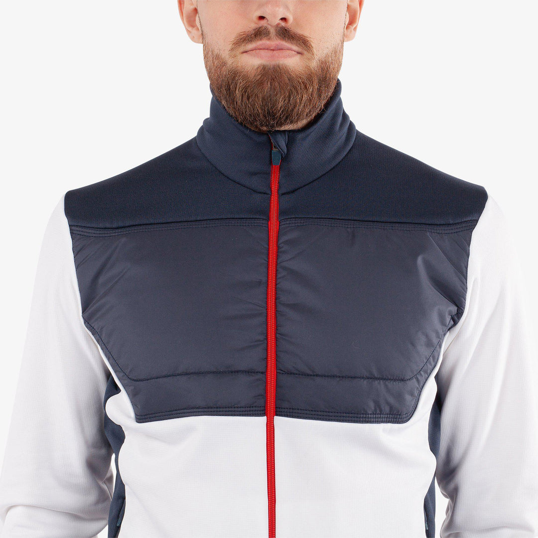 Dylan is a Insulating golf mid layer for Men in the color Navy/Red/White(3)