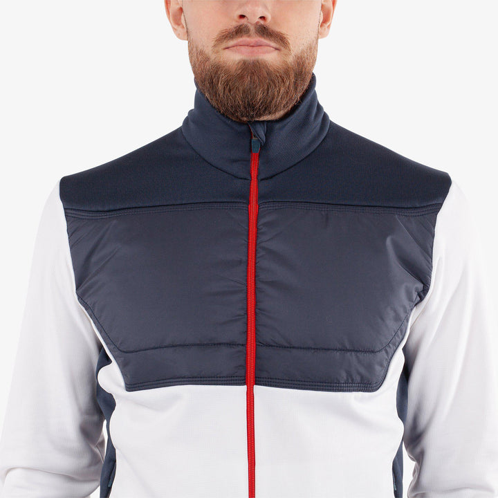 Dylan is a Insulating golf mid layer for Men in the color Navy/Red/White(3)