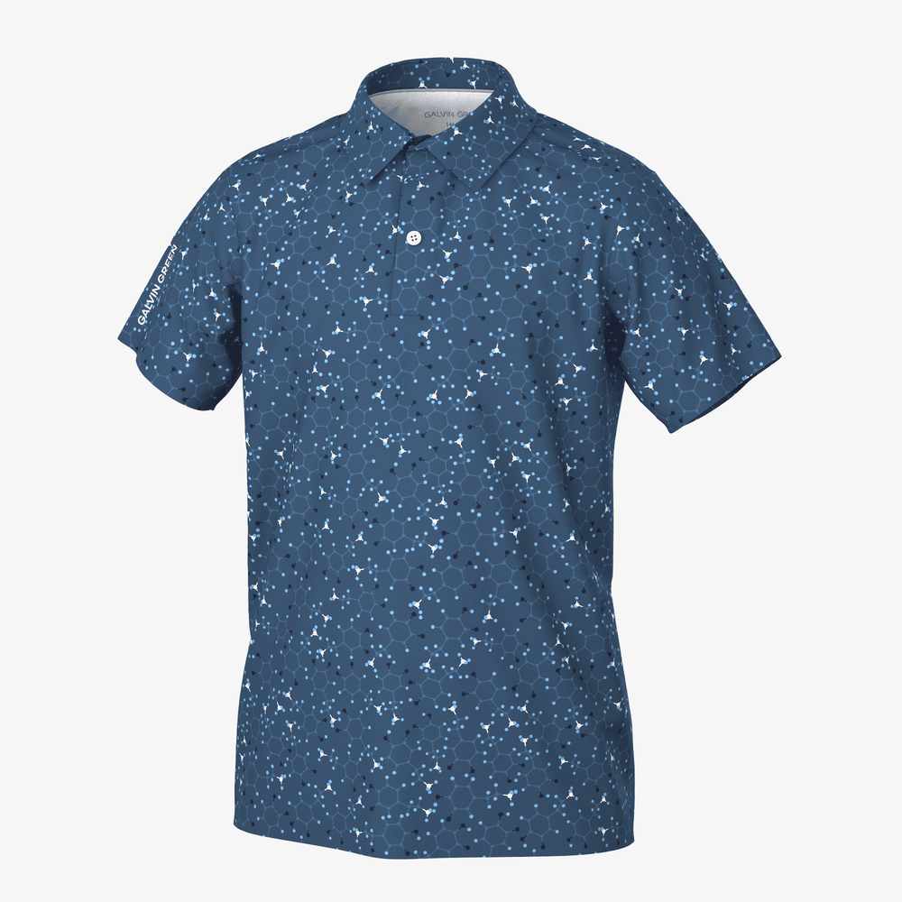 Rocco is a Breathable short sleeve golf shirt for Juniors in the color Blue/Navy(0)