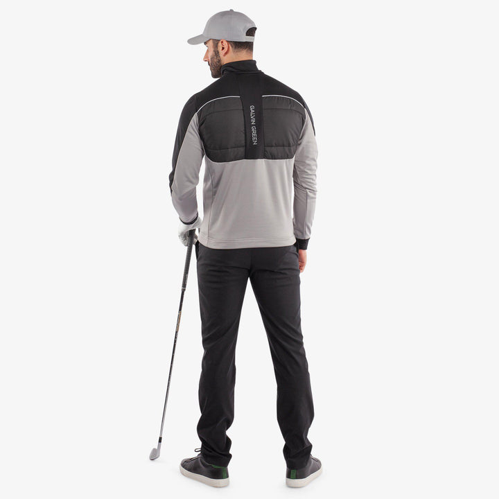 Douglas is a Insulating golf mid layer for Men in the color Sharkskin/Black(7)