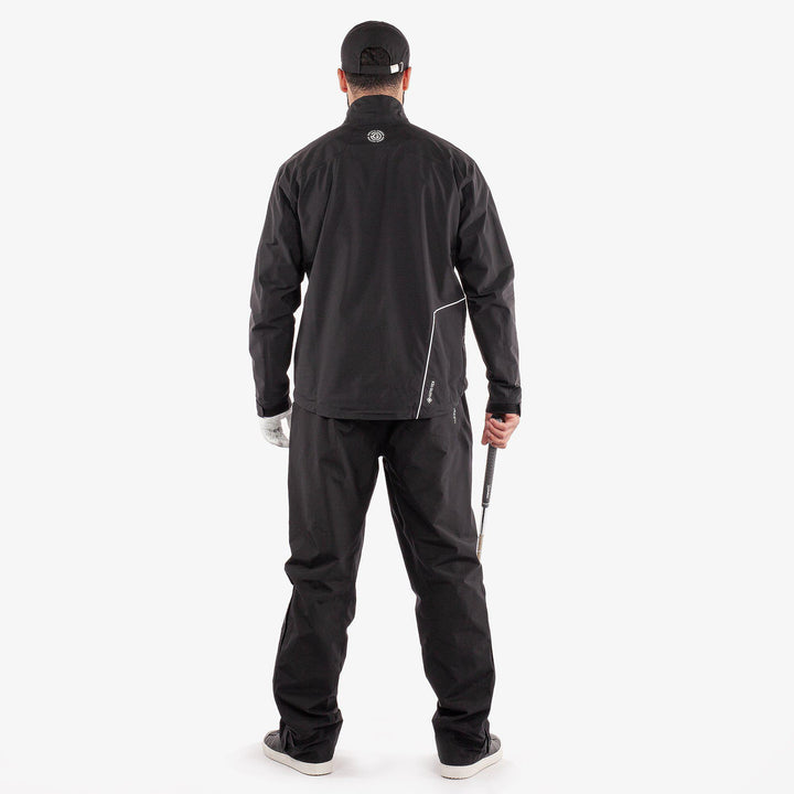 Axley is a Waterproof golf jacket for Men in the color Black/Sharkskin(8)