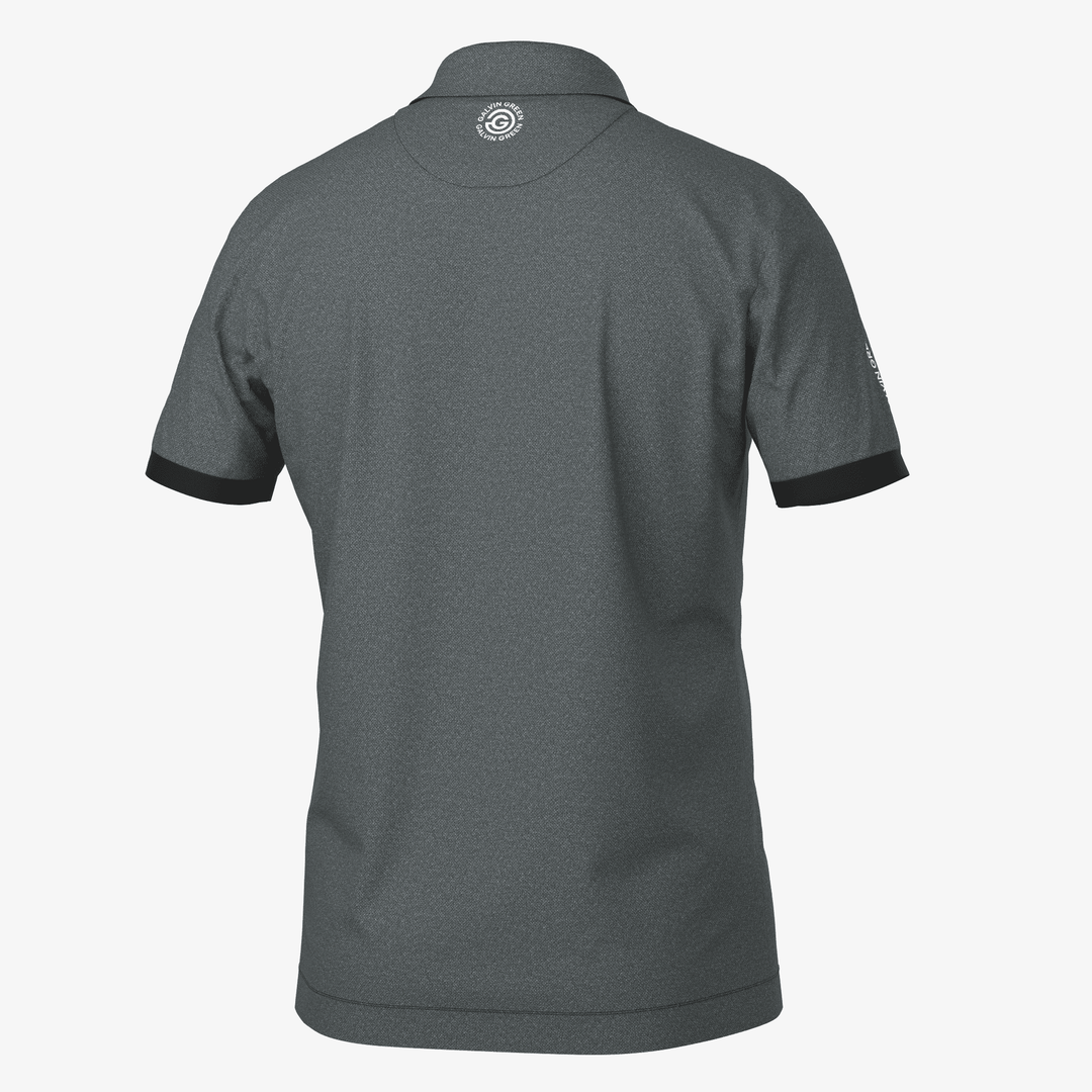 Mikel is a Breathable short sleeve golf shirt for Men in the color Black(2)