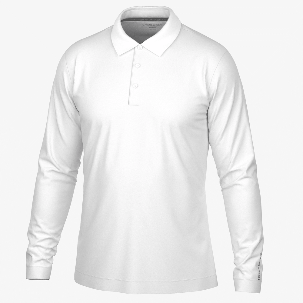 Michael is a Breathable long sleeve golf shirt for Men in the color White(0)