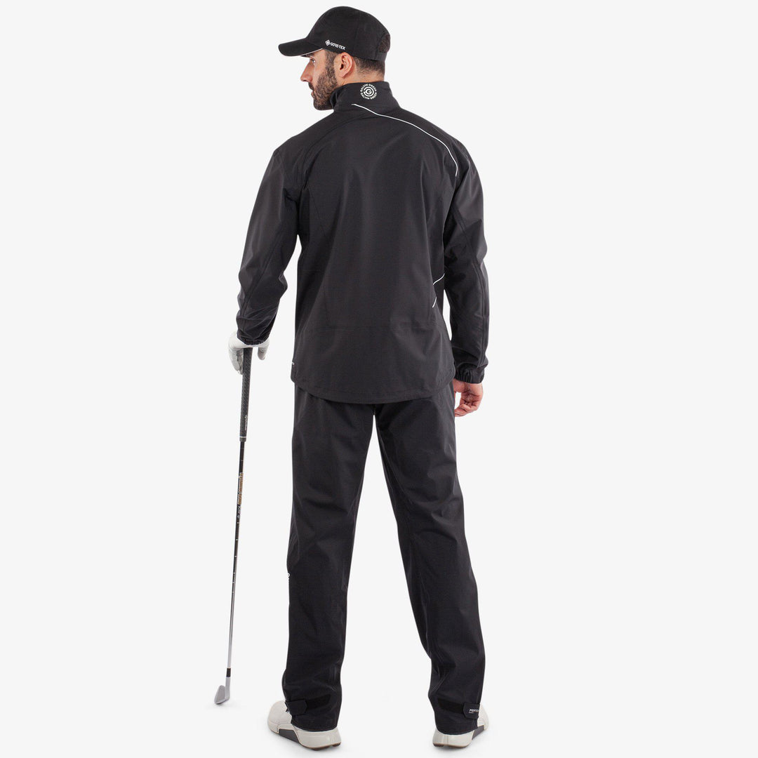 Ames is a Waterproof golf jacket for Men in the color Black/White(8)