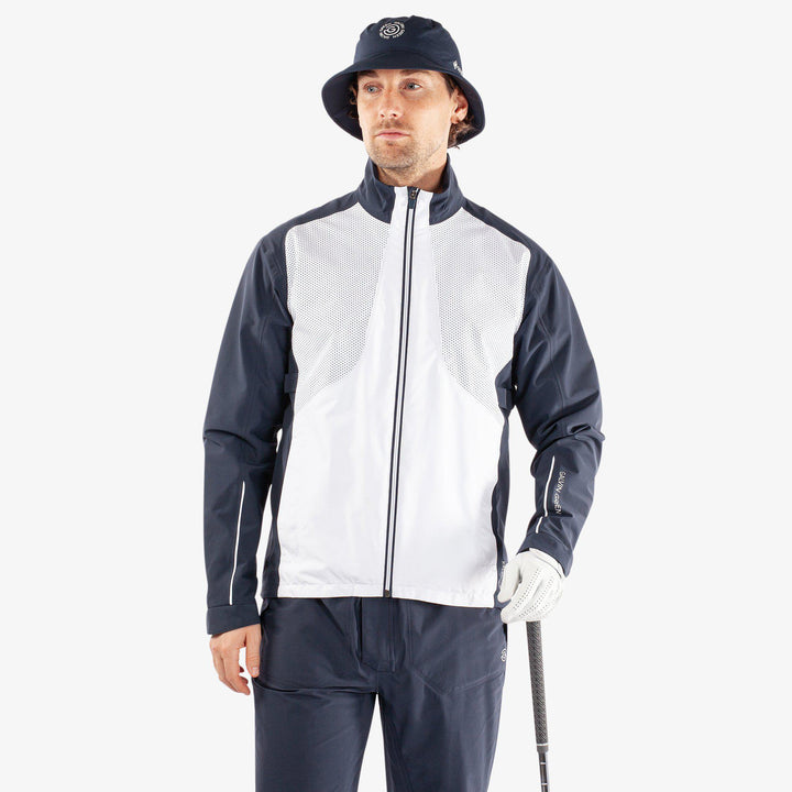 Albert is a Waterproof golf jacket for Men in the color Navy/White(1)