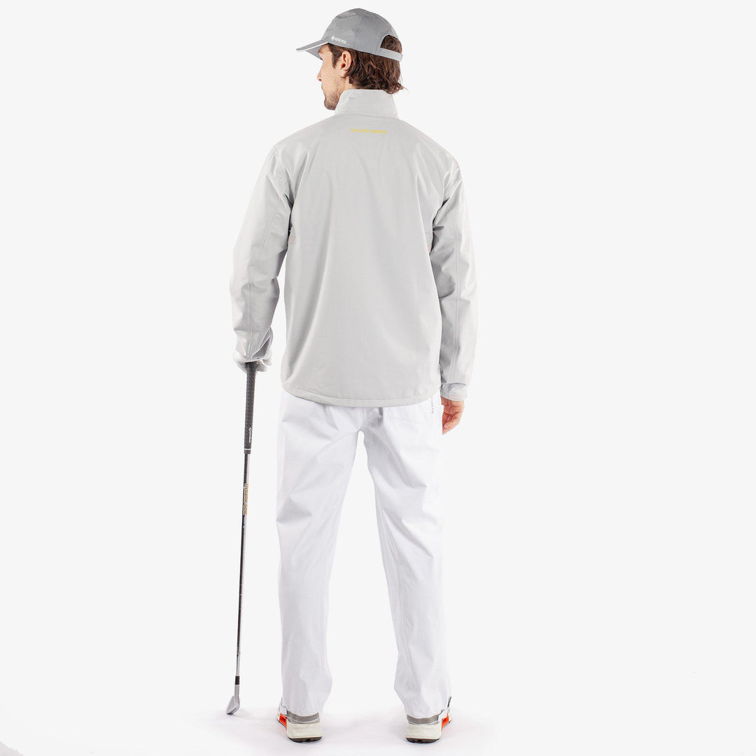 Apollo  is a Waterproof golf jacket for Men in the color Cool Grey/Sharkskin/Yellow(6)