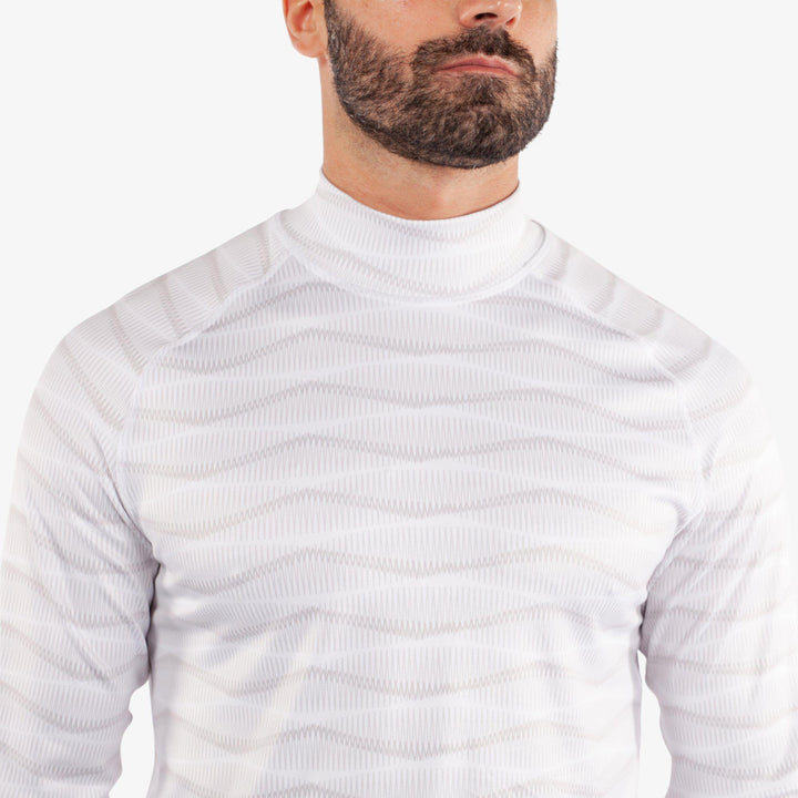 Emilio is a Thermal base layer golf top for Men in the color White/Cool Grey(3)