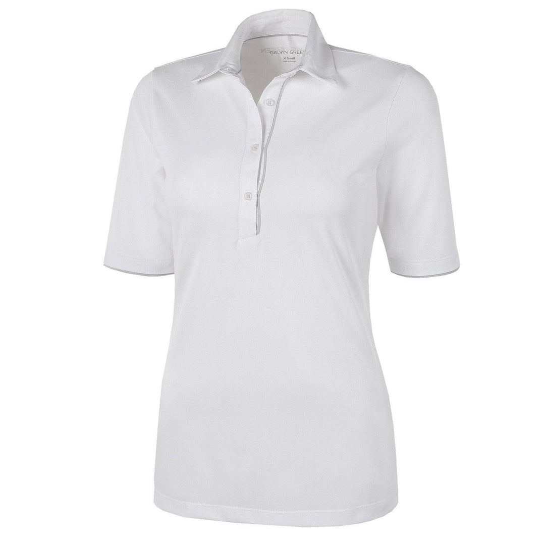 Marissa is a Breathable short sleeve golf shirt for Women in the color White(0)