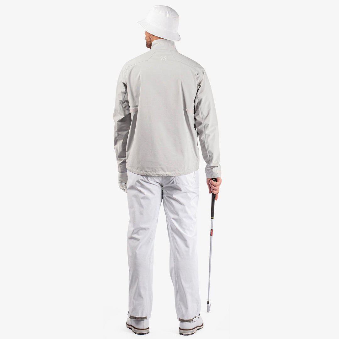 Ashford is a Waterproof golf jacket for Men in the color Cool Grey/White(9)