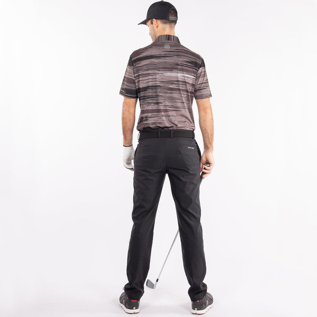 Mathew is a Breathable short sleeve golf shirt for Men in the color Black(4)