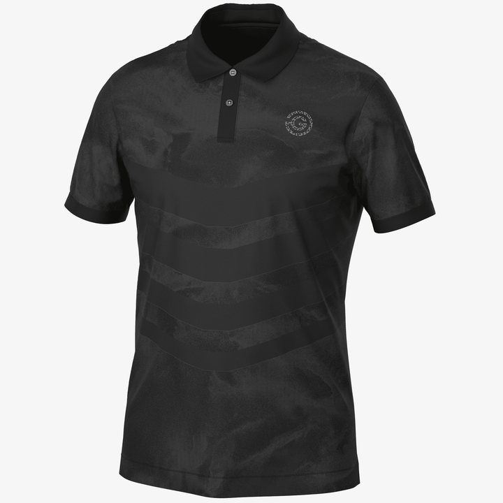 Mirza is a Breathable short sleeve golf shirt for Men in the color Black(0)