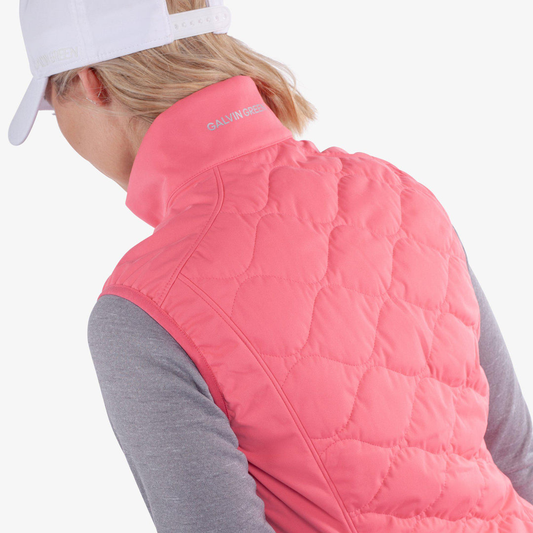 Lucille is a Windproof and water repellent golf vest for Women in the color Camelia Rose(6)