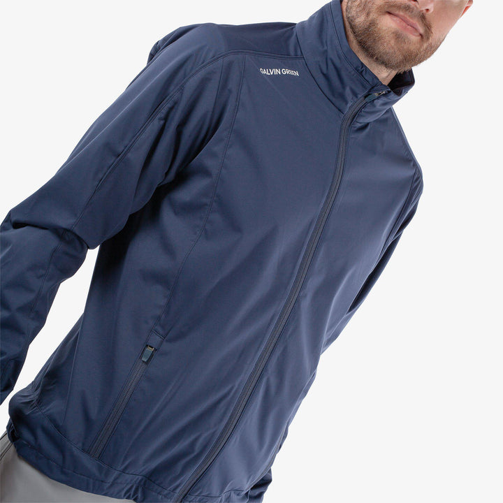 Lyndon is a Windproof and water repellent golf jacket for Men in the color Navy(5)