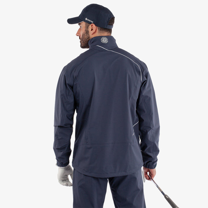 Ames is a Waterproof golf jacket for Men in the color Navy/White(7)