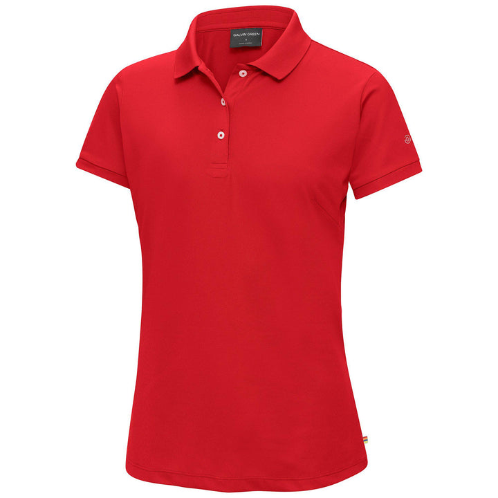 Mireya is a Breathable short sleeve golf shirt for Women in the color Red(0)