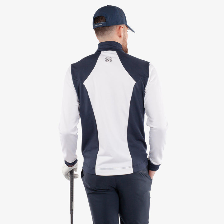 Dylan is a Insulating golf mid layer for Men in the color Navy/Red/White(6)