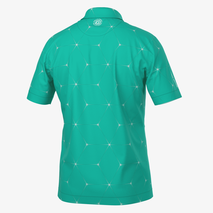 Milo is a Breathable short sleeve golf shirt for Men in the color Atlantis Green(7)
