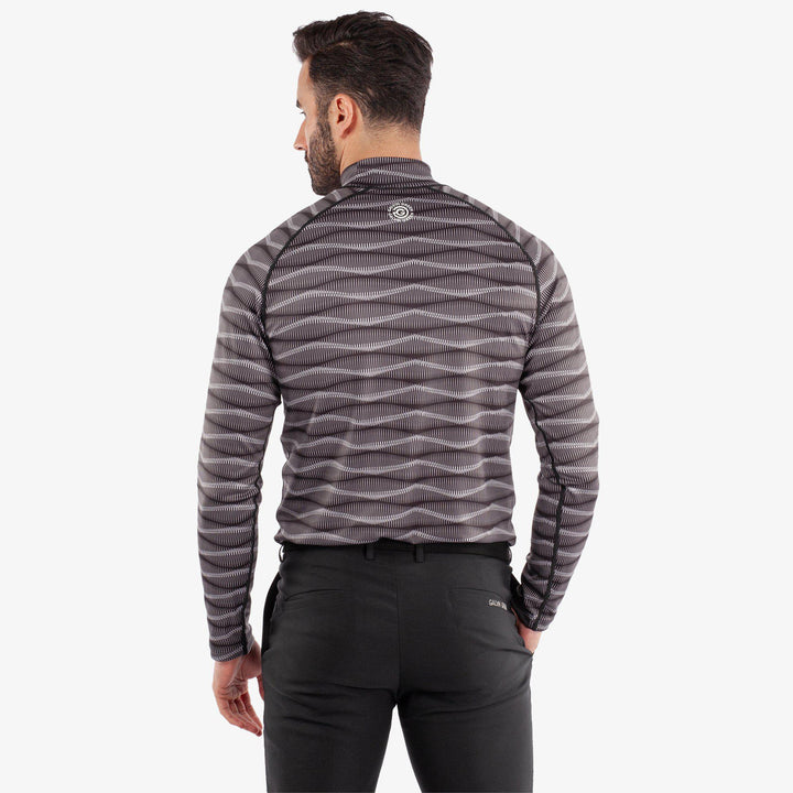 Emilio is a Thermal base layer golf top for Men in the color Black/Sharkskin(4)