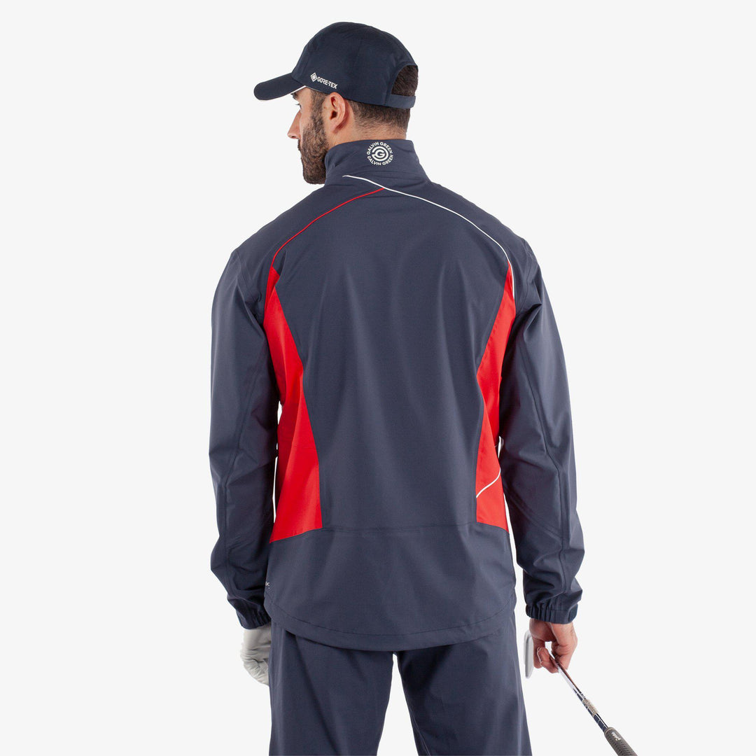 Ames is a Waterproof golf jacket for Men in the color Navy/Red(6)