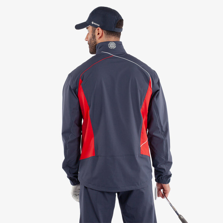 Ames is a Waterproof golf jacket for Men in the color Navy/Red(6)