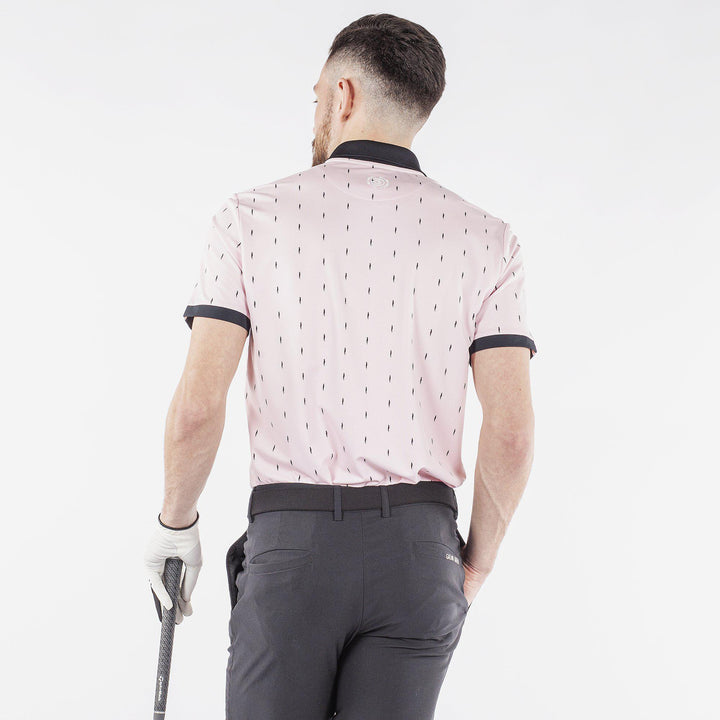 Mayson is a Breathable short sleeve golf shirt for Men in the color Sugar Coral(5)