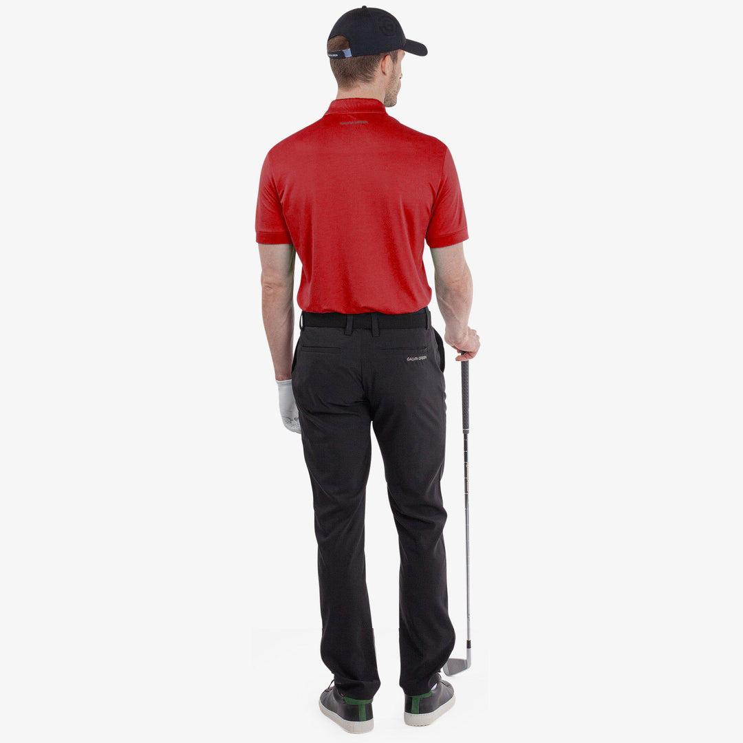 Maximilian is a Breathable short sleeve golf shirt for Men in the color Red(6)