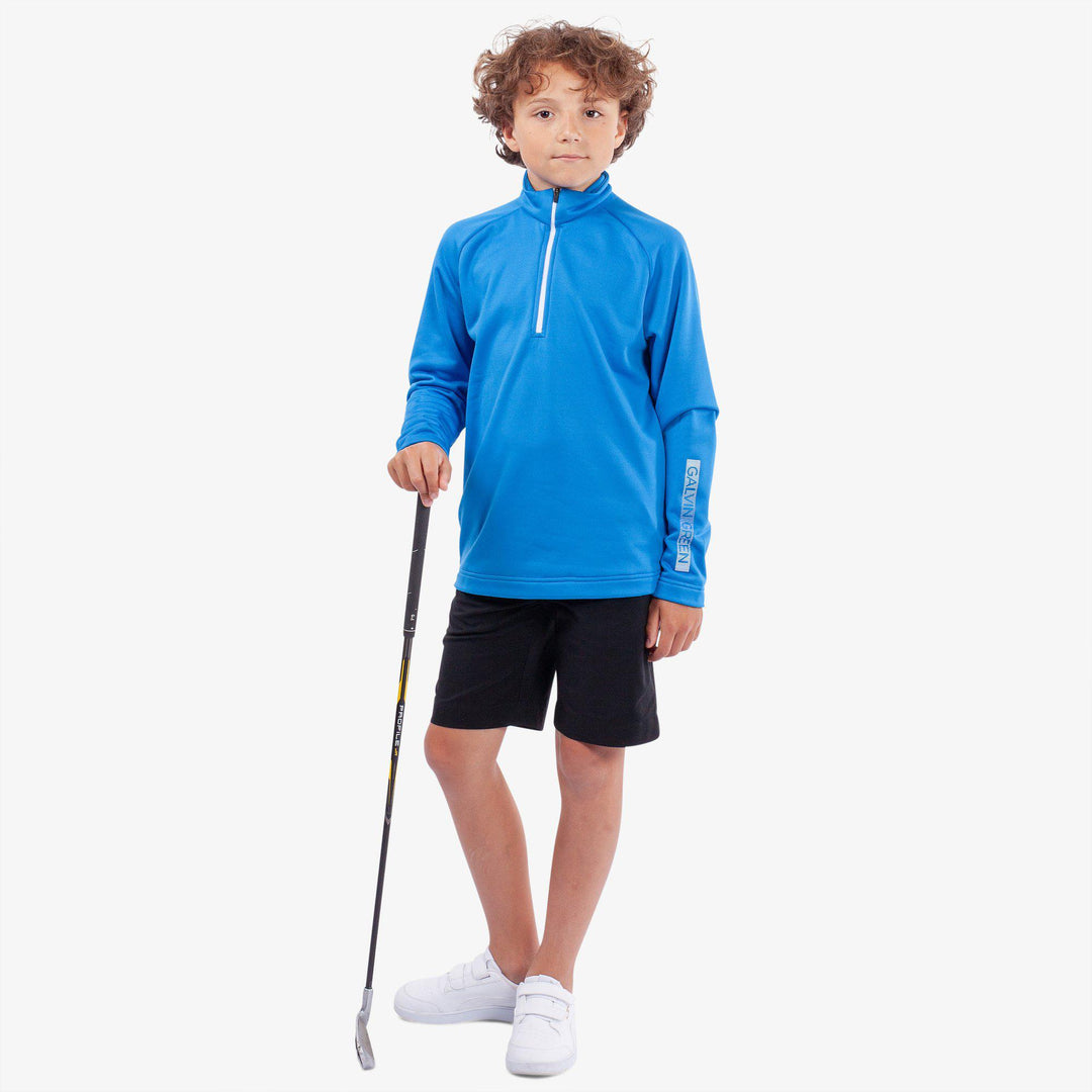Raz is a Insulating golf mid layer for Juniors in the color Blue(2)