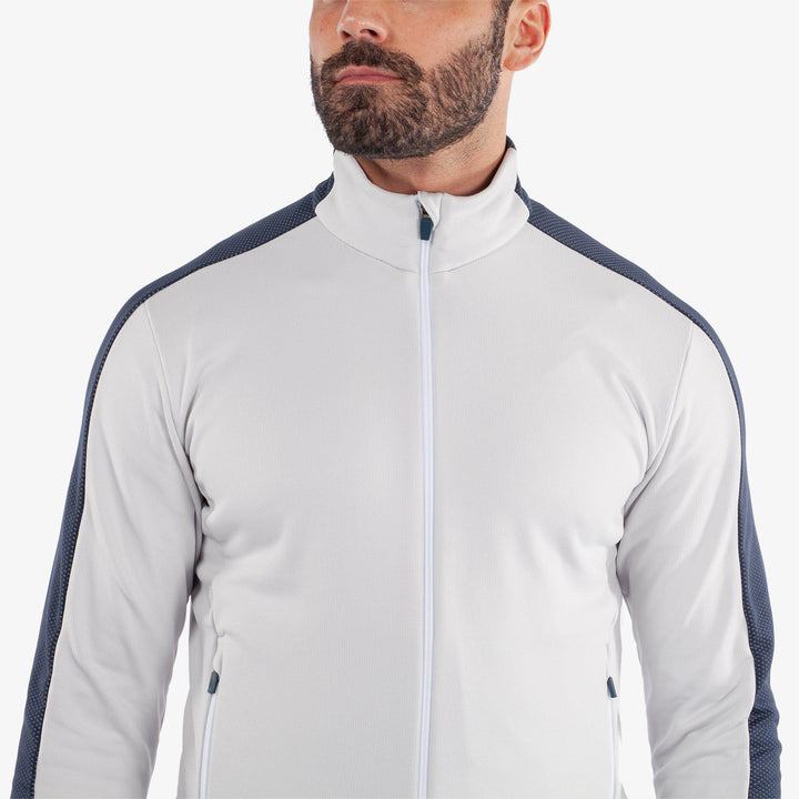 Dawson is a Insulating golf mid layer for Men in the color Cool Grey/Navy(3)