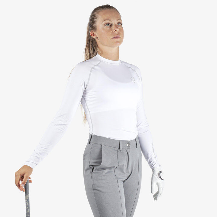 Ella is a UV protection golf top for Women in the color White(1)