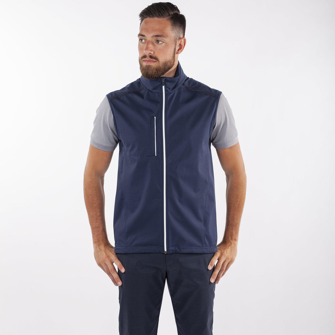 Lion is a Windproof and water repellent golf vest for Men in the color Navy(1)
