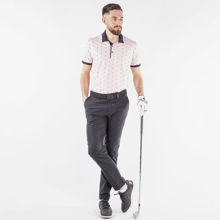 Mayson is a Breathable short sleeve golf shirt for Men in the color Sugar Coral(4)