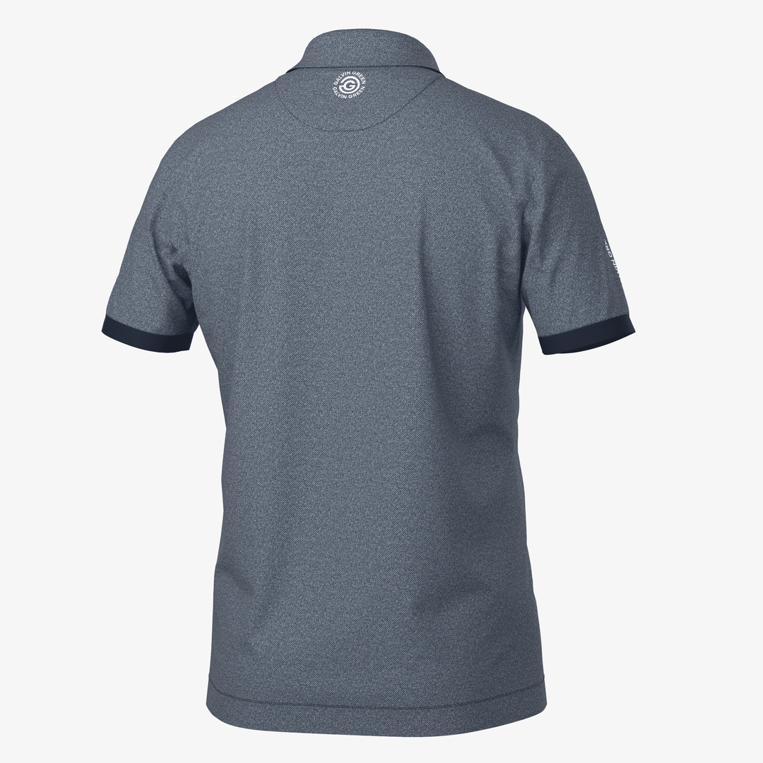 Mikel is a Breathable short sleeve golf shirt for Men in the color Navy(7)