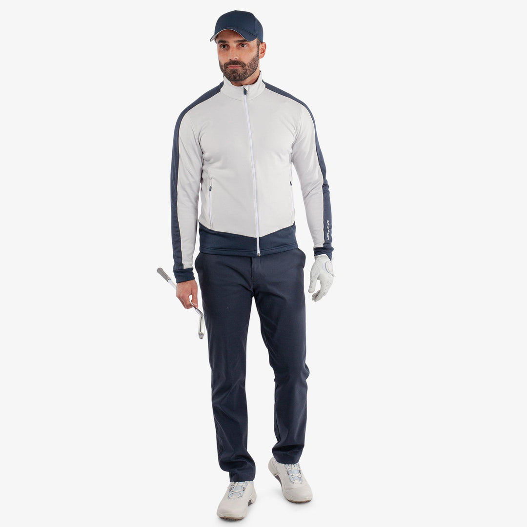 Dawson is a Insulating golf mid layer for Men in the color Cool Grey/Navy(2)